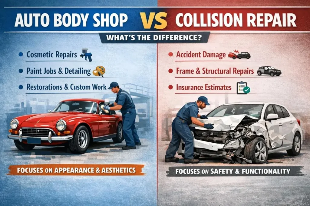 Auto Body Shop vs Collision Repair