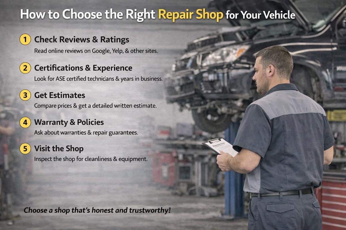 How to Choose the Right Repair Shop for Your Vehicle